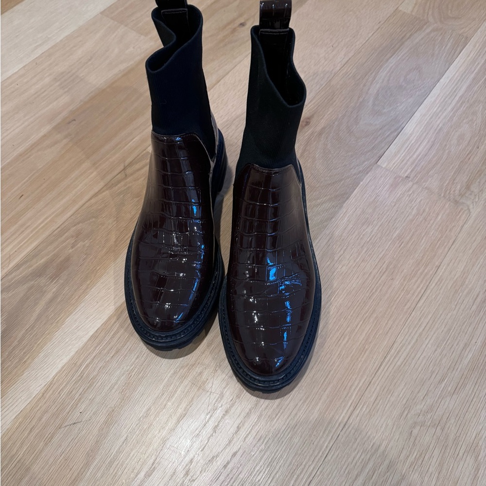 Like New Loeffler Randall Bridget Chelsea Boots - Burgundy - Picture 3 of 5